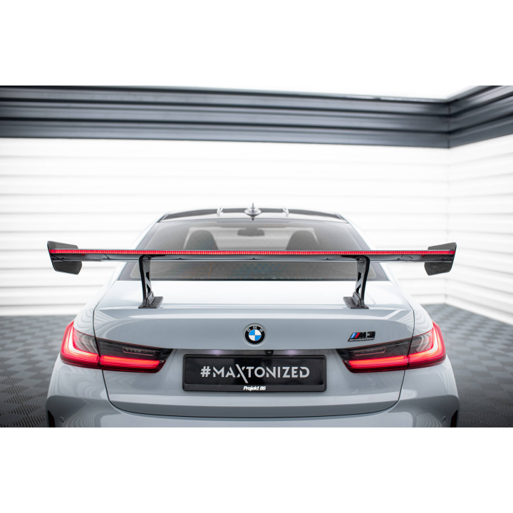 Karbonowy Spoiler Z Wewnętrznymi Wspornikami + LED BMW BMW M3 G80 / M340i G20 / 3 M-Pack G20 / 3 Standard G20