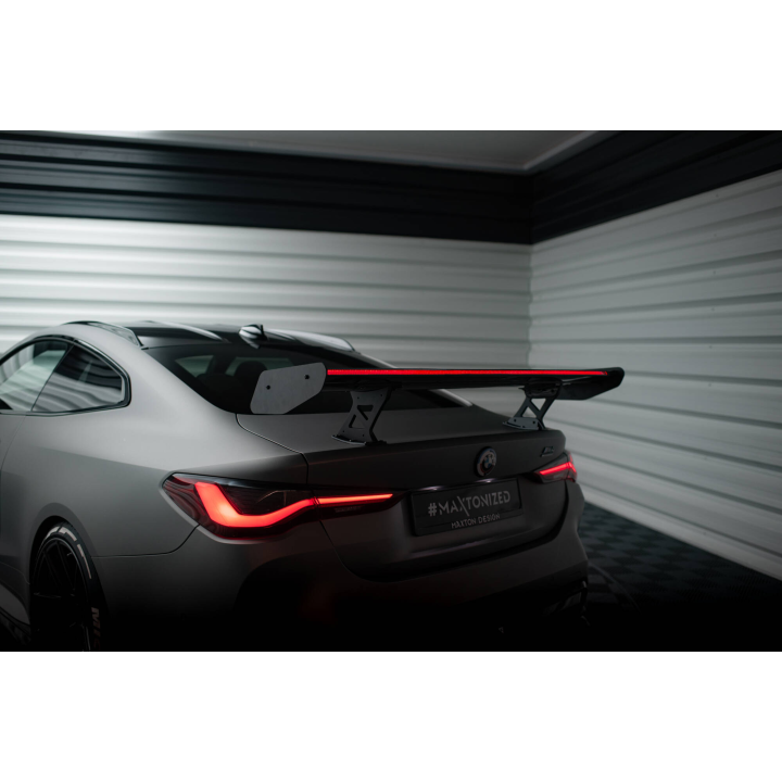 Karbonowy Spoiler Z Wewnętrznymi Wspornikami + LED BMW M4 G82 / G82 Facelift / M440i / 4 M-Pack G22 / G22 Facelift