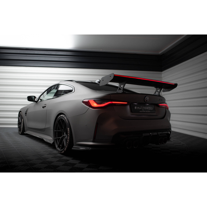 Karbonowy Spoiler Z Wewnętrznymi Wspornikami + LED BMW M4 G82 / G82 Facelift / M440i / 4 M-Pack G22 / G22 Facelift