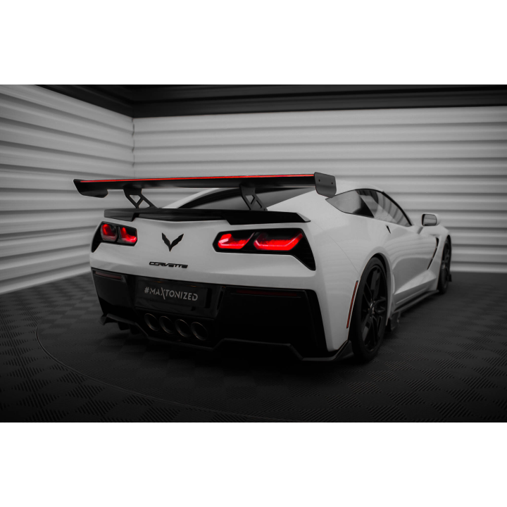 Karbonowy Spoiler Z Wewnętrznymi Wspornikami + LED Chevrolet Corvette Stingray / Grand Sport C7