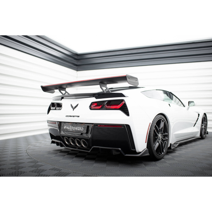 Karbonowy Spoiler Z Wewnętrznymi Wspornikami + LED Chevrolet Corvette Stingray / Grand Sport C7