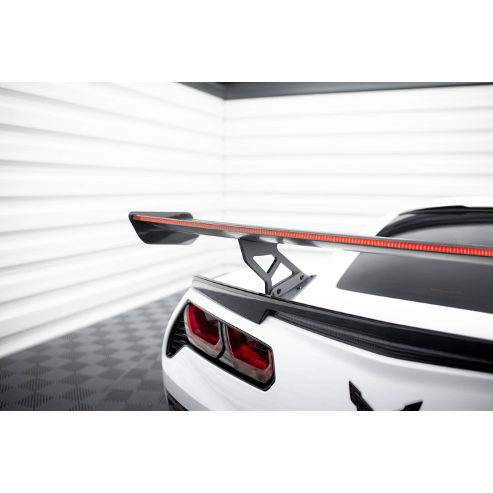 Karbonowy Spoiler Z Wewnętrznymi Wspornikami + LED Chevrolet Corvette Stingray / Grand Sport C7