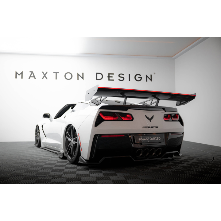 Karbonowy Spoiler Z Górnymi Mocowaniami + LED Chevrolet Corvette Stingray / Grand Sport C7