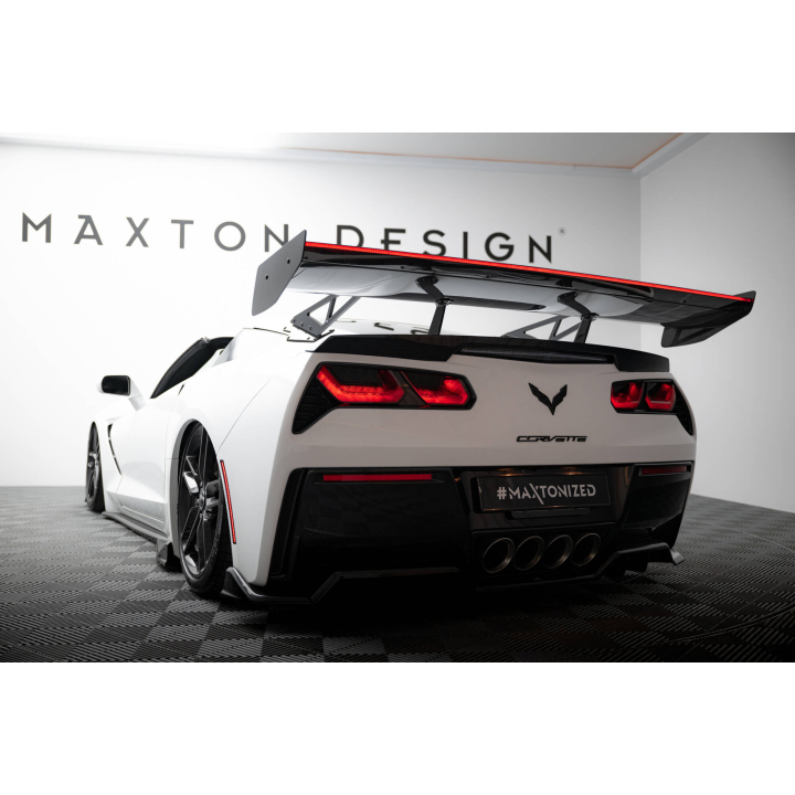 Karbonowy Spoiler Z Górnymi Mocowaniami + LED Chevrolet Corvette Stingray / Grand Sport C7