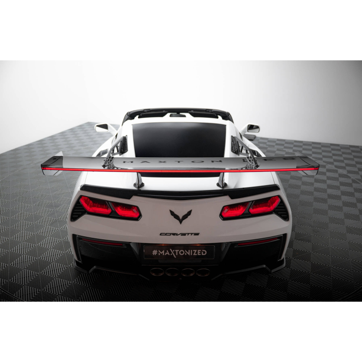 Karbonowy Spoiler Z Górnymi Mocowaniami + LED Chevrolet Corvette Stingray / Grand Sport C7