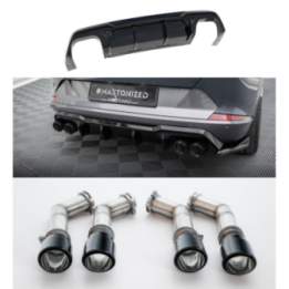 Dokładka Tylna V.3 + Końcówki Wydechu Cupra Formentor VZ Mk1 / Mk1 Facelift
