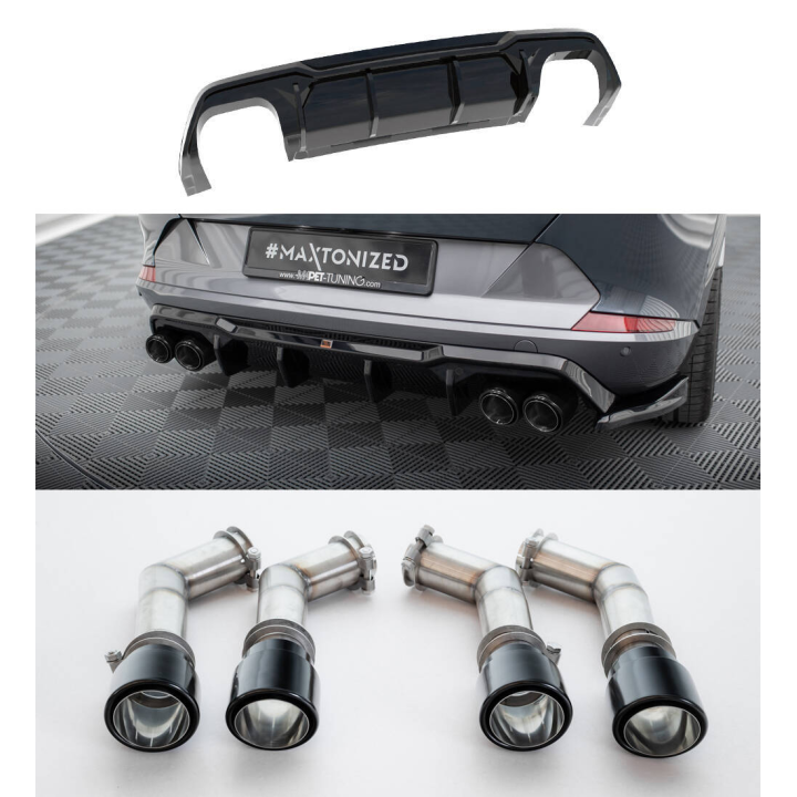 Dokładka Tylna V.3 + Końcówki Wydechu Cupra Formentor VZ Mk1 / Mk1 Facelift