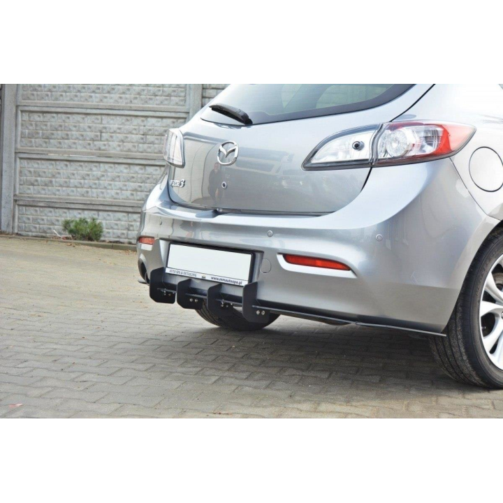 Dyfuzor Tylny i Splittery Tylne Boczne Mazda 3 MK2 Sport Przedlift