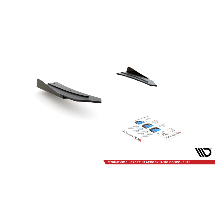 Splittery Tylne Boczne Street Pro + Flaps Mercedes-AMG C43 Coupe C205
